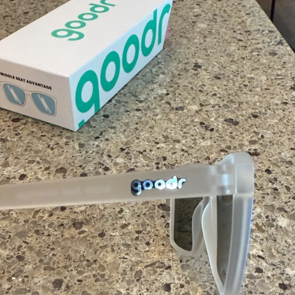 Goodr White and Blue Sunglasses - Picture 4 of 5
